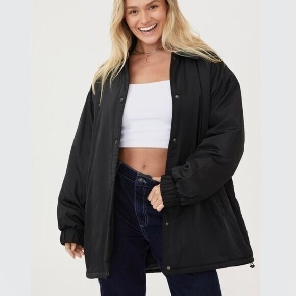 Cotton On Black Oversized Jacket L - Picture 1 of 7